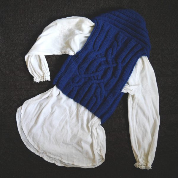 Moto vest bleue back