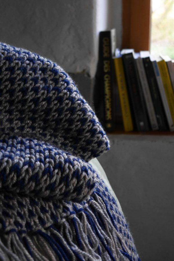 écharpe bleue